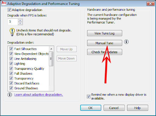 Khắc phục autocad bị giật