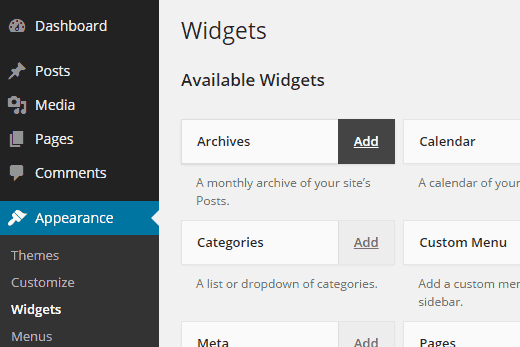 WordPress Widget la the widget vao sidebar wordpress 2