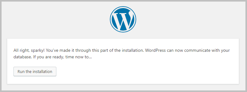 chay wordpress installation