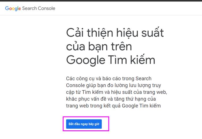 Đăng ký tài khoản Google Search Console 