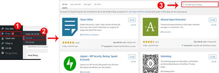 cách cài đặt plugin WordPress