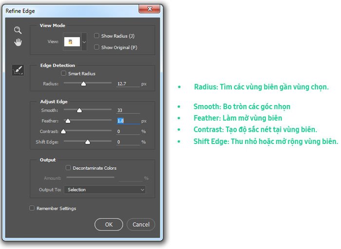 Refine edge photoshop