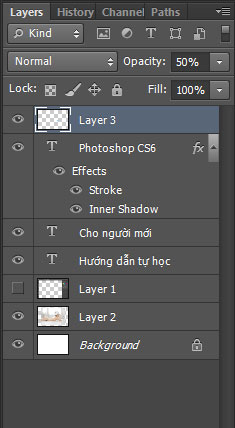 layer trong photoshop
